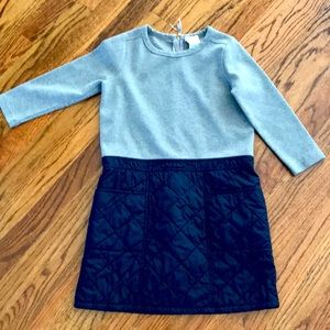 Crewcuts Navy and Grey Dress Quilted sz 8 EUC